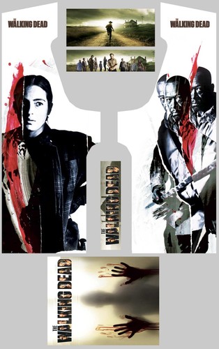 Stickers the walking dead pour Borne d'Arcade MAME + bonus offert