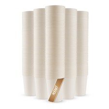 FOOGO Green Disposable White Paper Coffee Cups Strong Triple Wall FSC® Certified