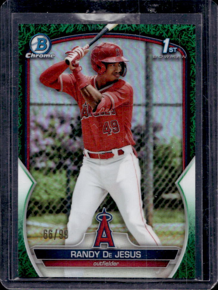2023 Bowman Randy De Jesus Chrome Prospect Grass Green Refractor #66/99 #BCP-19
