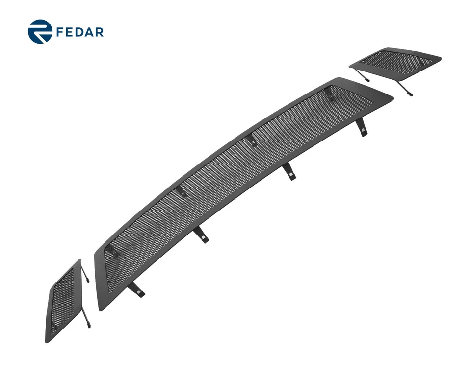 Fedar Fits 2008-2010 Ford F250/F350 4pc Black Wire Mesh Grille Combo Insert - Изображение 3 из 4