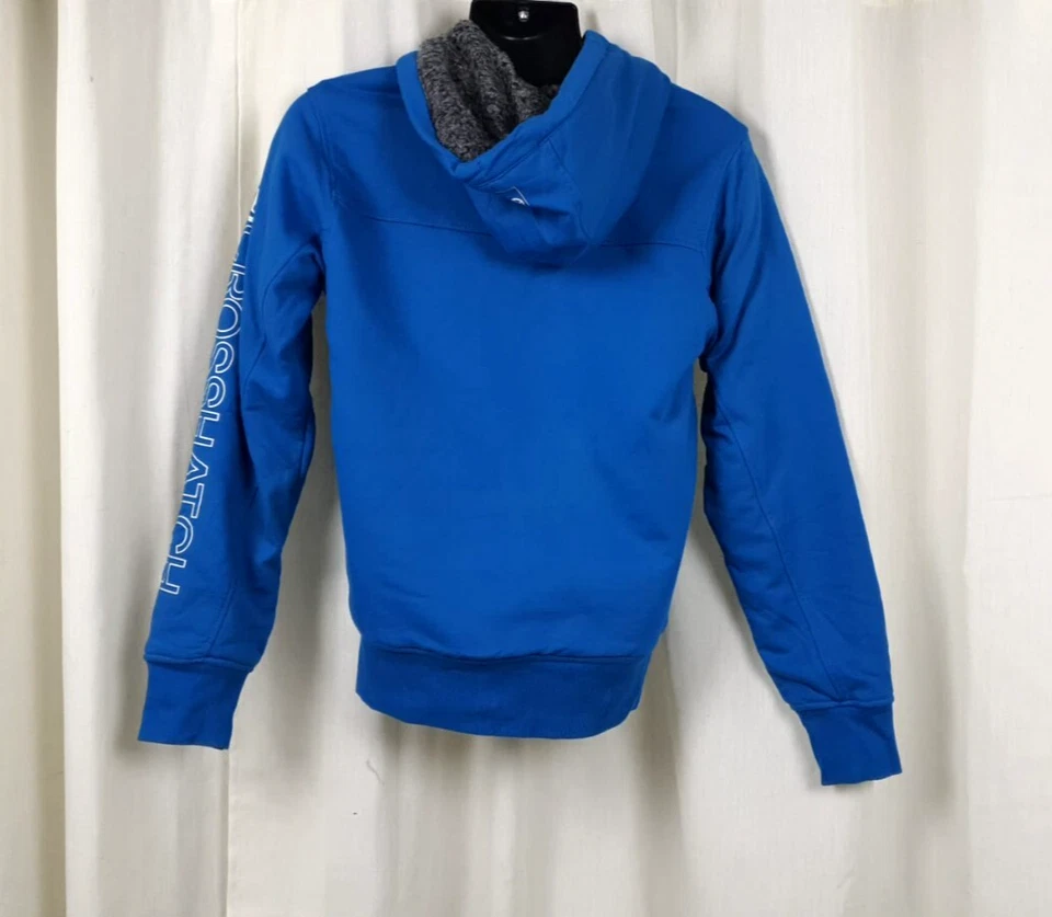 Sudadera con Capucha Crosshatch Etiqueta Negra Forrada de Vellón Azul Cremallera Completa Talla S CR055 AA 13 Foto 2 de 4
