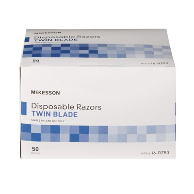 Disposable Razors [50 Count] Shaving Razor, Twin Blade, Stainless Steel Blade