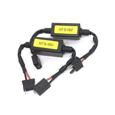 2PCS H7 Canbus Kabelbaum Adapter Auto LED Scheinwerfer Decoder Anti-Flimmern