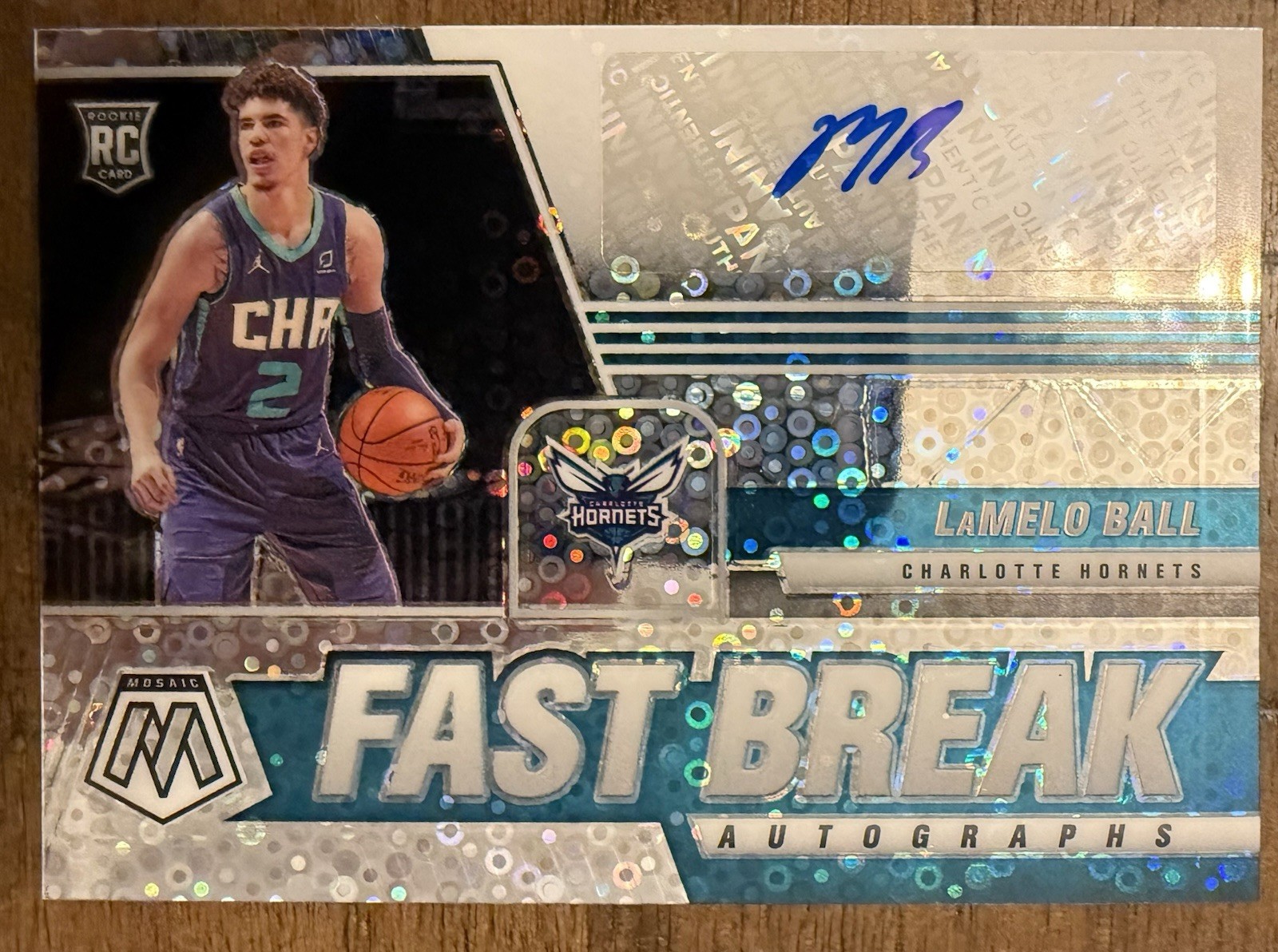 2020-21 Panini Mosaic Autographs Fast Break Disco LaMelo BALL Rookie Auto RC🔥🔥