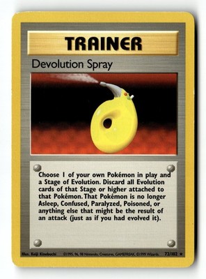 Pokemon Karte Devolution Spray Unlimited LP Base Set (Shadowless) 072/102