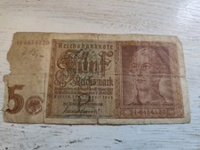 Deutsches Reich 5 Reichsmark. Berlin 1942 - Zustand mäßig gut