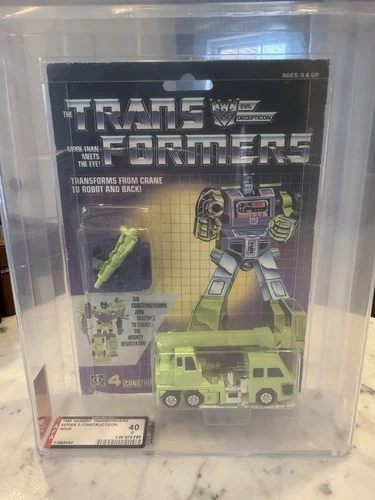 VINTAGE  1985  G1 Transformers  Constructicon Hook AFA 50 40/70/85 Rare!