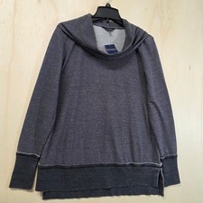 Lucky Brand Womens Hoodie Sweatshirt L Gray Cotton Blend