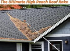 Telescoping Roof Rake 20FT – Collapsible Extension Pole Tool for Leaves & Pine