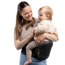 Foldable Hip Seat Baby Carrier, Newborn to Toddler, 4-in-1, Black