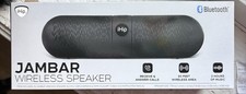 Jambar Wireless Speaker Bluetooth, Black, 30ft Wireless Area, 2 Hours, Small