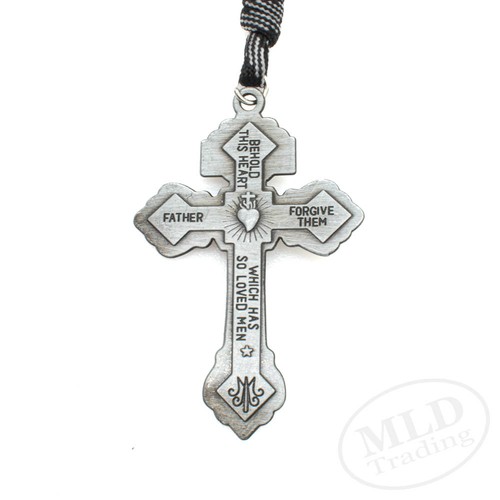 Heiliger Benedikt Paracord Rosenkranz Halskette Holzperlen Kruzifix Kreuz 22 Zoll - Bild 10 von 13