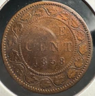 1858 Canada Large Cent — photo from another recent sale