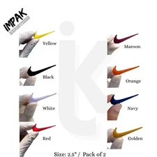 Iron On Embroidery Swoosh 2.5" Embroidered Swoosh Patches Multi Colors Pack of 2