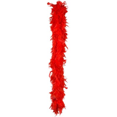 ROTE FEDER BOA Karneval Fasching Federboa Stola Party Kostüm Zubehör 50g 180cm