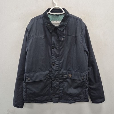 Barbour Beacon Stybarrow Wax Waterproof Navy Biker Country Jacket Coat Size XXL