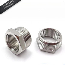 2 PCS Shower to Garden Hose Adapter, 1/2 Female 3/4 Male inch, Silver