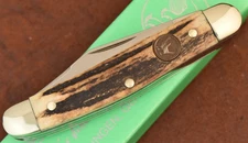 HEN & ROOSTER BERTRAM CUTLERY SOLINGEN GERMANY GENUINE STAG STOCKMAN KNIFE 27808