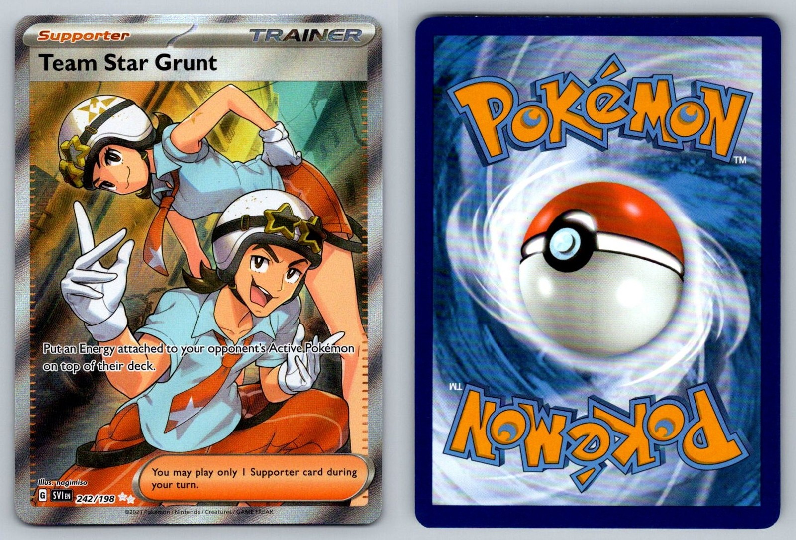 Team Star Grunt - Scarlet & Violet - - Ultra Rare - 242/198 - Pokemon - - NM