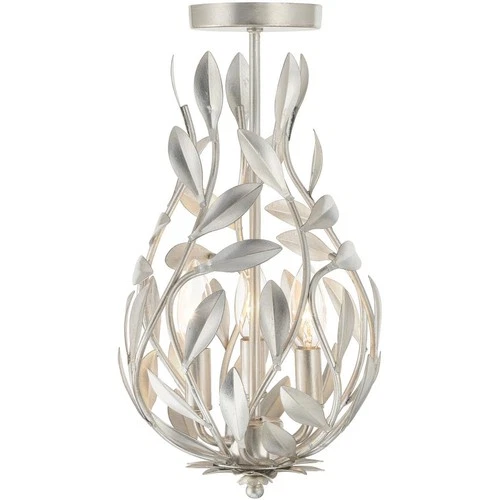 Crystorama 565-SA_CEILING Broche Semi-Flush Mount Antique Silver - Picture 3 of 7