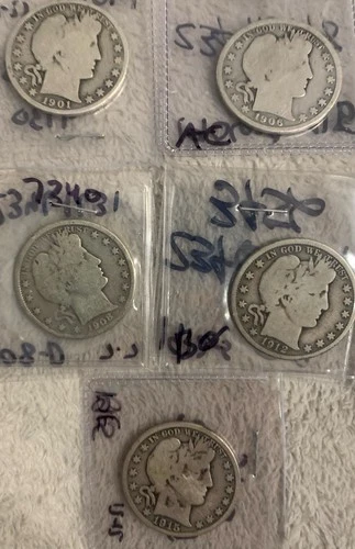 BARBER (LIBERTY HEAD) SILVER HALF (50c) DOLLARS :: Look In Description ::