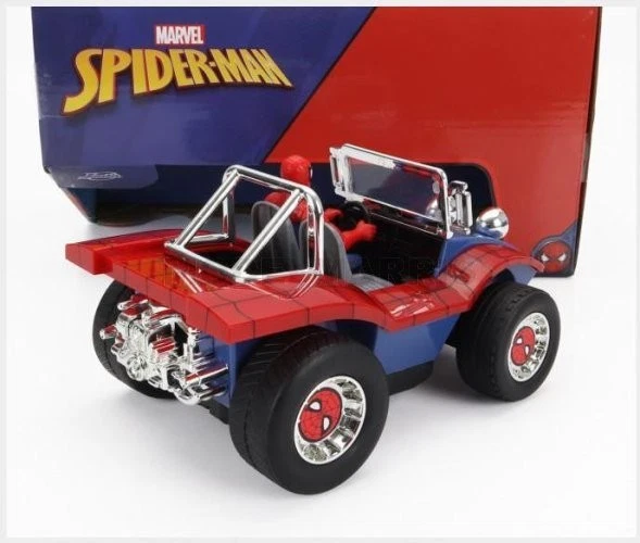 JADA 253223025-RC Meyers Manx - Buggy With Spiderman Figurine Marvel 1964 - Bleu - Photo 2/2