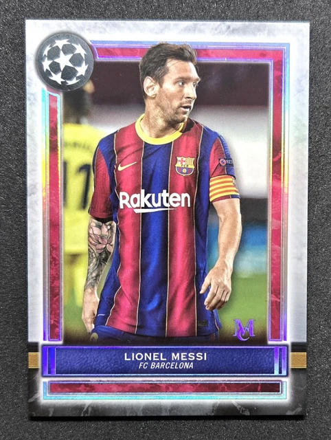 Lionel Messi 2020-21 Topps Museum Collection UEFA Champions League #50 BARCELONA