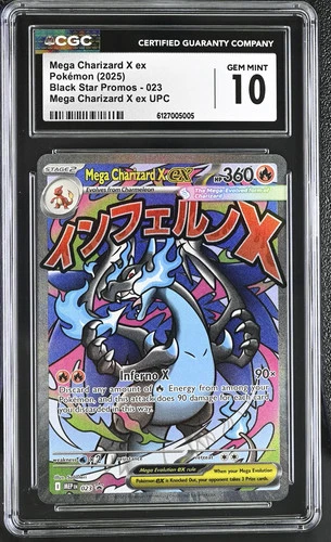 Mega Charizard X ex 2025 Pokemon Black Star Promos CGC 10 #023
