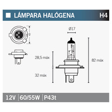 44625 - compatibile con VESPA VESPA LX FL 2010-2012 LAMPADINA OSRAM 64193 H4 OSR