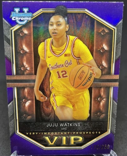 2025-26 Topps Bowman University Chrome Juju Watkins VIP Purple 170/250 USC