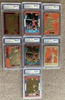 Michael Jordan Fleer Gold Cards 1996-98 Graded Gem-Mint 10 (SET OF 7) Decade WCG