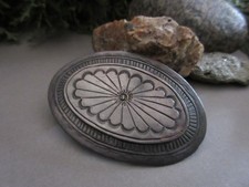 Vtg Southwestern Sterling Concho Style Belt Buckle Fits 1" Belt 38g Signed S.T80