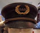 GAR Civil War Veterans  visor hat damage to top of hat see last picture.