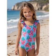 Mini BODEN Strawberry One Piece Swimsuit Swim Wear Girls Size 5 - 6 Years