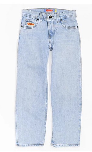 Empyre Boys' Colby Loose Fit Skate Jeans, Size 26 Adjustable Light Wash - Picture 2 of 12