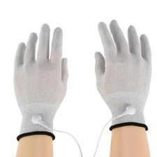 1 Pair Electrical Conductive Electrode Gloves-Large Size For Massage Health Care