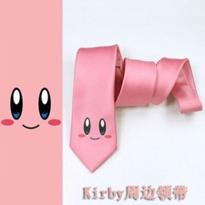 Anime Cartoon Kirby Pink Kawaii Necktie Cosplay Costume Neck Tie Accessoies Gift