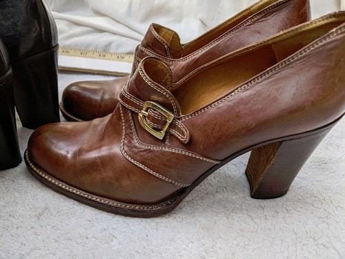 lot of 2 Madras Genuine Leather Womens 8 39.5 Pumps Heels Platform Italy Shoe