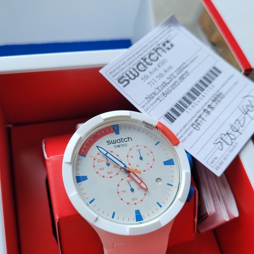 Swatch ExtraVehicular Watch SB04Z400 | T.H. Baker Family Jewellers