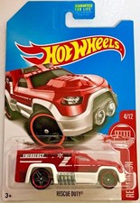 Hot Wheels 2017 Red Edition Rescue Duty 4/12 #FBH94 1:64 Scale Diecast
