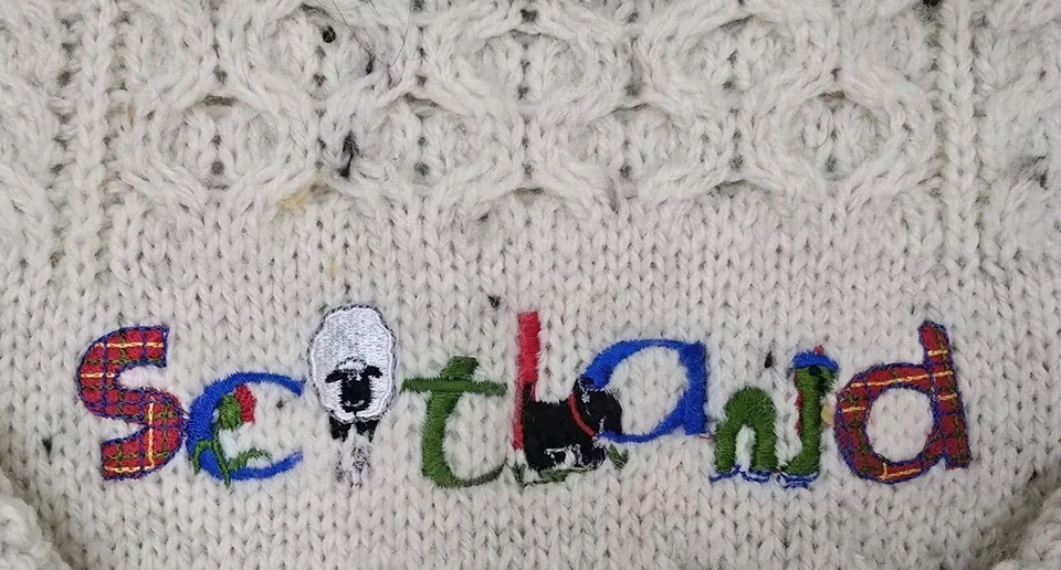 Suéter Highland Home Industries Niño Talla 3-4 Lana Pura Hecho en Escocia Foto 2 de 4