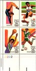 Vintage USA Stamp Plate Bock 1984"Summer Olympics" 4X.28   MNH      ST0465
