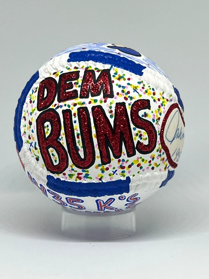 JOHNNY PODRES AUTO BASEBALL HAND PAINTED HOLO CARTER X 1/1 DODGERS! SALE PRICE!! - Image 2 of 4