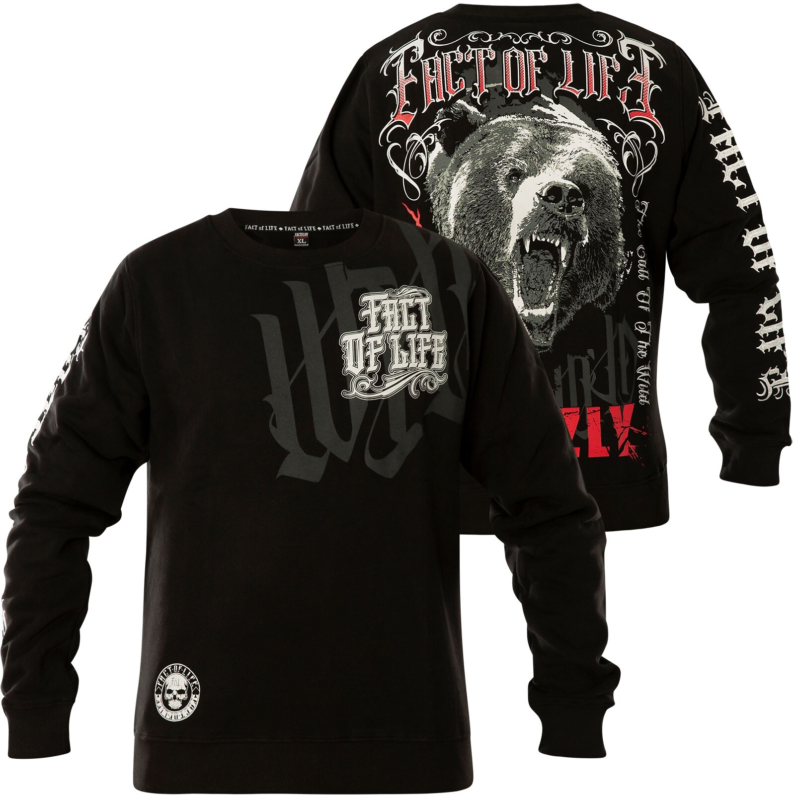 МОДНЫЙ пуловер Grizzly SP-04 Schwarz Sweatshirts
