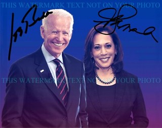 JOE BIDEN AND KAMALA HARRIS PRESIDENT & VICE SIGNED AUTOGRAPH 8x10 RPT PHOTO