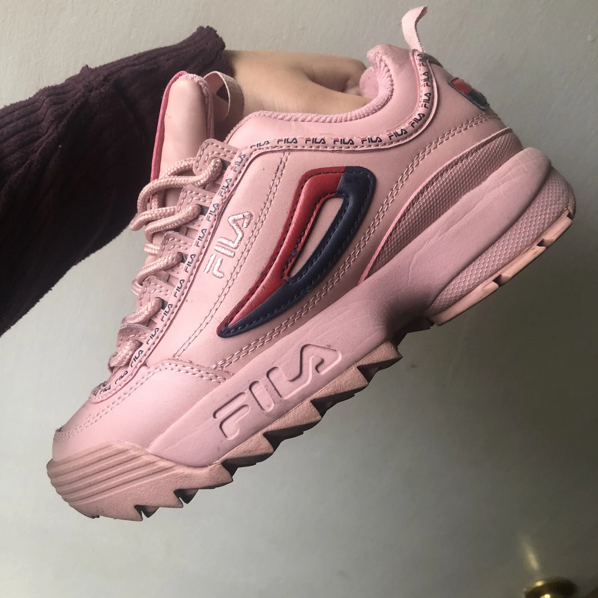 Fila disruptor 2 pink and gold new arrivals