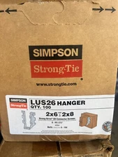 QTY. 100 New Box Simpson Strong-Tie Joist Hanger No LUS26
