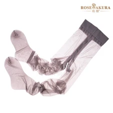 Rose Sakura High Density Ultra Silky Sheer Open Crotch Stockings Pantyhose 7372