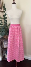 Handmade Vintage Pink Maxi Skirt Boho Hippie Mod