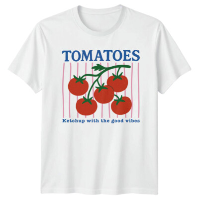 Tomaten Ketchup With The Good Vibes Gemüse Essen Herren Damen T-Shirt Grafik